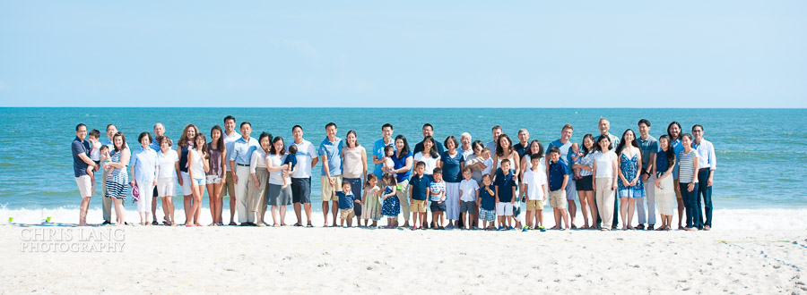 Image of family walking together in beach in Wilmingotn NC