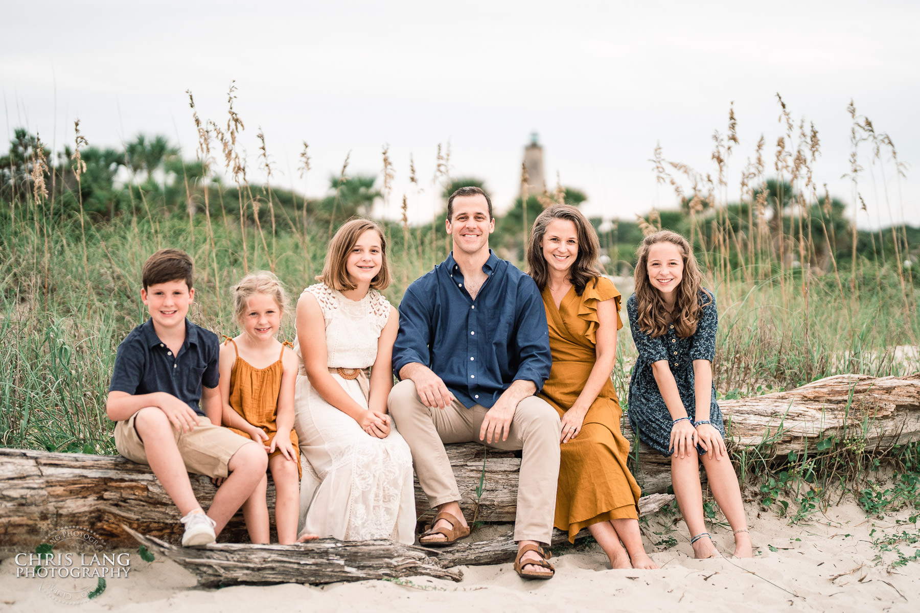 Wilmington NC Family Photographers - Family Photography - Image of Family at Bald Head Island  - Family Portrait Ideas - Chris Lang Photography  