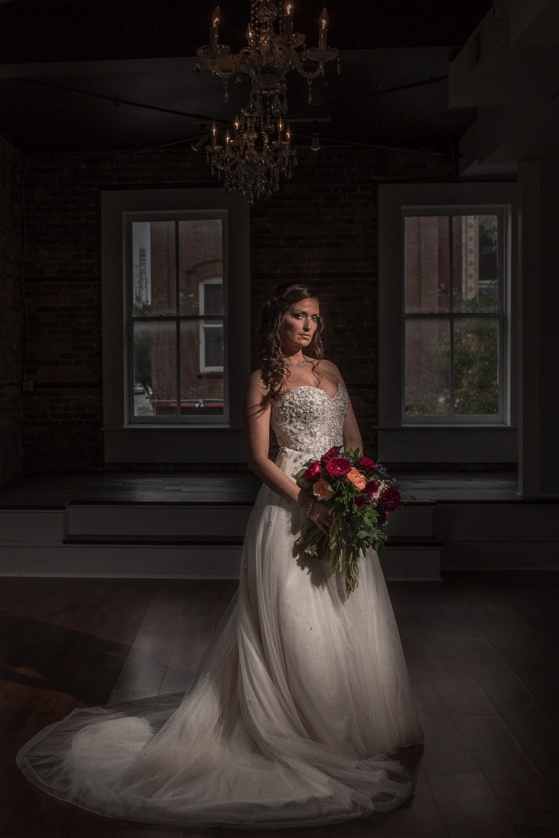 Dramatic & Ethereal wedding and bridal Photo Style- wedding dress - bride - Bridal Portrait - Wilmington NC Bridal Portrait Photgraphers - Chris Lang Photography  