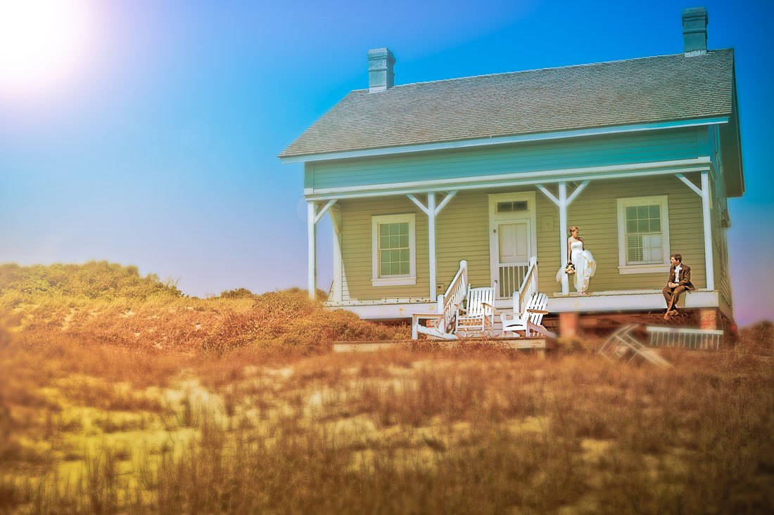 bald head island wedding photo  - wilmington nc wedding photographers - creative wedding photo - signature portrats - wedding ideas - bride - groom - wedding dress - chris lang photography